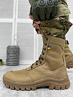 Тактичні весняні черевики койот copper, військові берці койот нубук варриіорс military