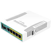 Маршрутизатор Mikrotik RB960PGS hEX PoE with 800MHz CPU, 128MB RAM, 5x Gigabit LAN (four with PoE ou