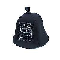 Лазнева шапка Luxyart "Jack Daniels" штучний фетр чорний (LA-759)
