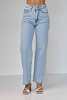 Жіночі прямі джинси Straight — блакитний колір, 38р (є розміри)