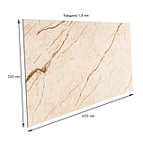 Самоклеюча вінілова плитка для стін під шляхетний мармур 60х30см, вінілові панелі (СВП-101) Глянець, фото 2