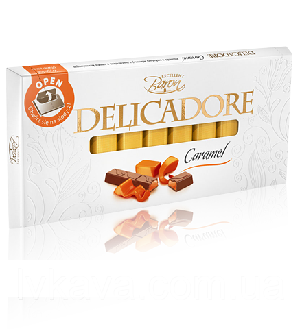 Молочний шоколад Delicadore Caramel, 200 г