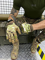 Тактичні рукавички мультикам Mechanix FastFit, Військові рукавички камуфляж мультикам варриіорс military
