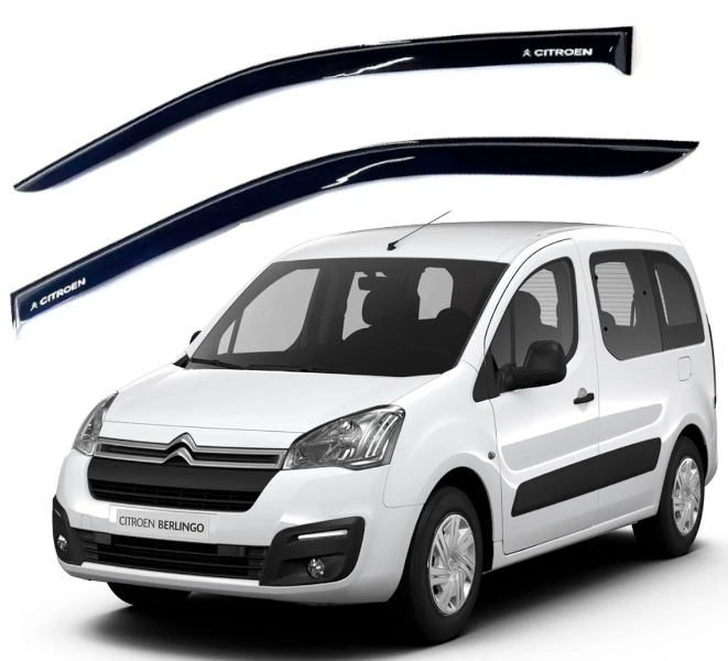 Дефлектори вікон вітровики для Citroen Berlingo II 2008-2018 (скотч) AV-Tuning