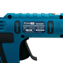 Професійний акумуляторний клейовий пістолет PROFI-TEC PGG1120V POWERLine : без АКБ, 230 – 250 °С, фото 3