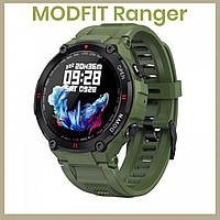 Умные смарт часы Modfit Ranger Army Green противоударные водонепроницаемые IP67 с оксиметром и тонометром