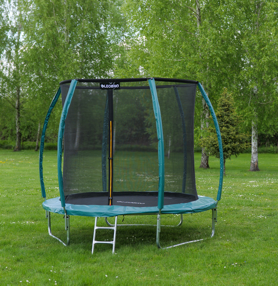 Дитячий батут із внутрішньою захисною сіткою 252 см LEOBRO Premium Pro зеленого кольору, фото 1