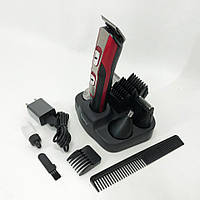 Машинка для стрижки волос беспроводная GEMEI GM-592, Электробритва с насадками UH-487 для бороды