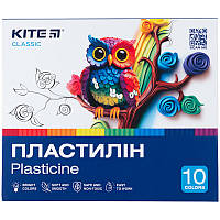 Пластилін восковий 10 кольорів 200 г Classic Kite K-084