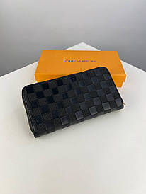 Чоловічий чорний Клатч в шахматку Louis Vuitton