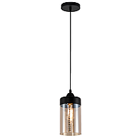 Подвесной светильник в стиле лофт со стеклянным декоративным плафоном на одну лампу Е27 Sirius XA3172/1 BK