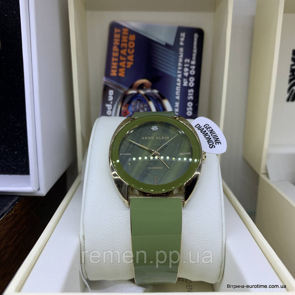 Жіночий Годинник Anne klein, зелений колір.Жіночій годинник зелений