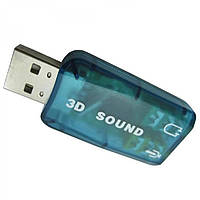 USB звуковая карта 3D Sound card 5.1 внешняя tm