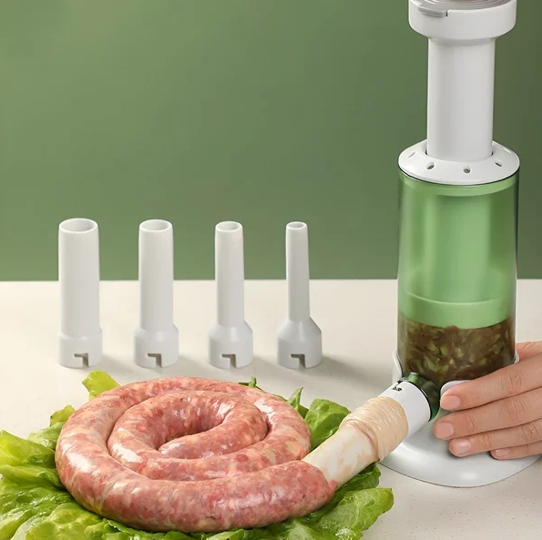 Шприц для ковбаси, універсальна ковбасниця ручна з насадками виготовлений з якісного матеріалу, фото 1