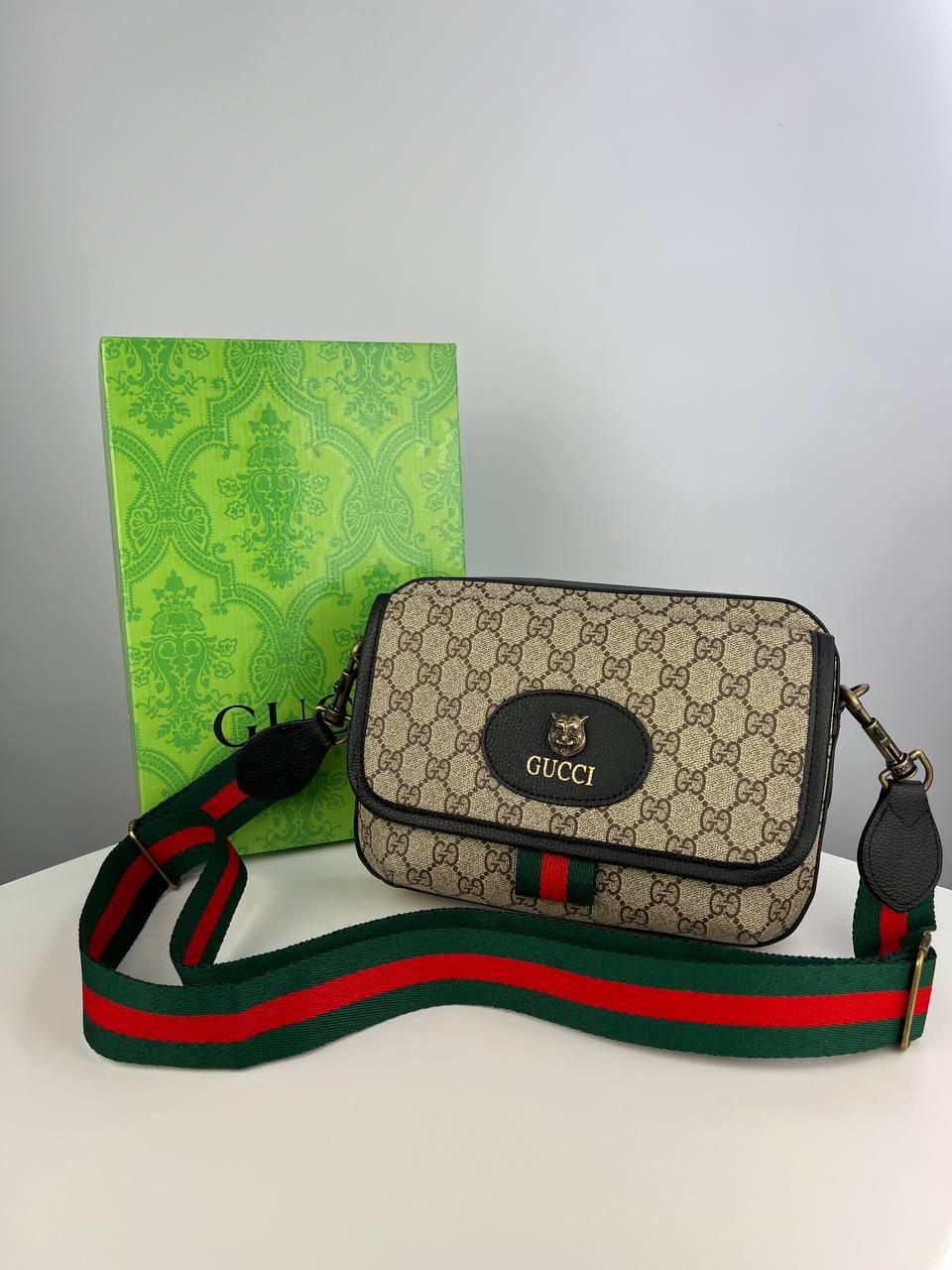 Бежева сумка месенджер Гуччі, фото 1