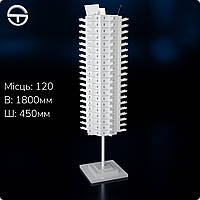 Стойка-барабан универсальный под очки и бижутерию 0.8мм. Торговая вертушка для очков. Металлический стенд