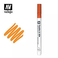 Помаранчевий. Маркер для текстилю VALLEJO TEXTILE SILK 40204
