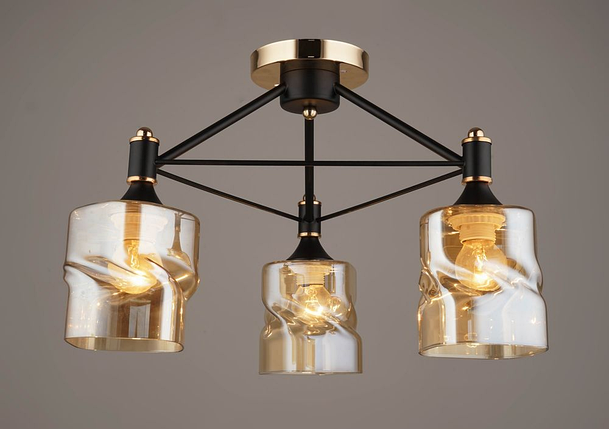 Люстра стельова в стилі лофт на три плафони D480*H290, фото 1