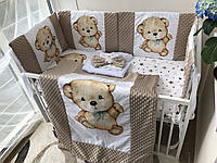 Комплект постільної білизни Baby Comfort Люкс Ведмедик бежевий 7 елементів