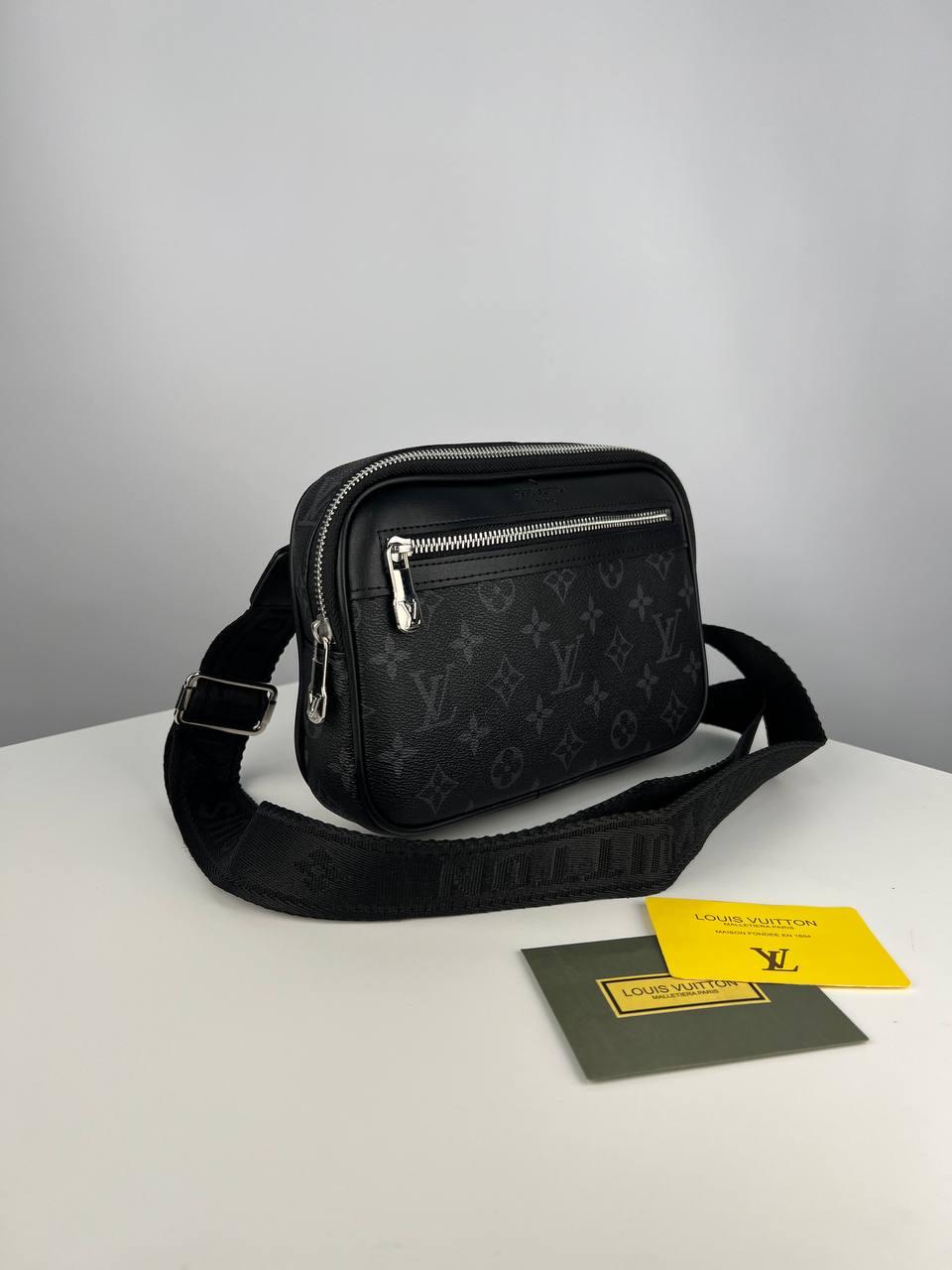 Сумка чоловіча Louis Vuitton чорна в подарунковій упаковці