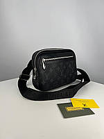 Сумка мужская Louis Vuitton черная в подарочной упаковке