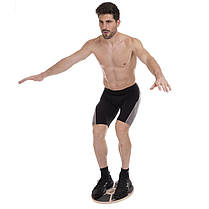 Диск балансувальний  Zelart 39х7,5см з дерева не ковзаючий для тренування рівноваги, фото 5