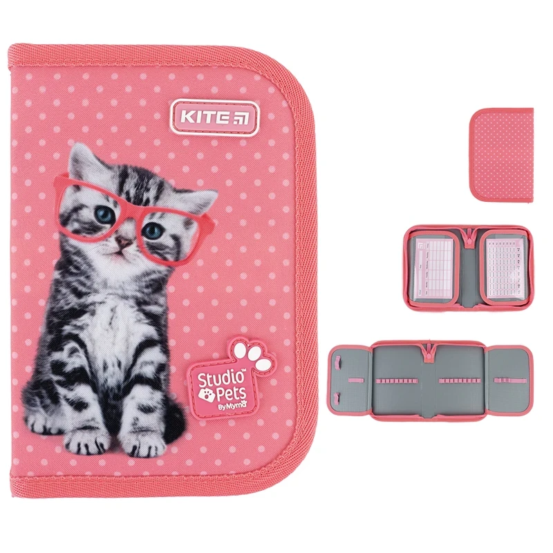 Пенал без наповнення Kite Studio Pets SP24-622-2, 1 відділення, 2 відвороти