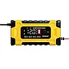 Зарядний пристрій автомобільного акумулятора Foxsur 12V-24V 10A FBC122410E імпульсний зарядний пристрій з РК-дисплеєм, фото 3