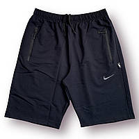 Шорты мужские спортивные двунитка полубаталы пенье Nike, размеры 50-58, тёмно-синие, 013341