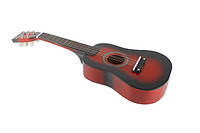 Игрушечная гитара с медиатором M 1369 деревянная (Красный) pm