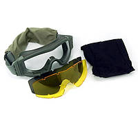 Тактические очки маска E-Tac WT-12 + сменные линзы (1 очки и 3 линзы), SL, Хорошее качество, балистически