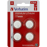 Батарейка Verbatim CR 2025 Lithium 3V * 4 (49532) tm