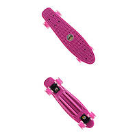 Пенниборд Penny скейтборд "Однотонные" светящиеся PU колеса, Gp, Розовый 23pink, Хорошее качество, скейты,