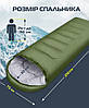Спальний мішок зимовий (спальник) ковдра з капюшоном E-Tac W1 Winter Green Справа (R), Gp, фото 3