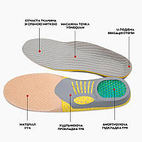 Стельки ортопедические для спортивной и для плоской обуви S (35-40 размер), SL1, Хорошее качество, Устілки