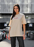Женская футболка Staff oversize однотонная для девушки оверсайз Advert Жіноча футболка Staff oversize