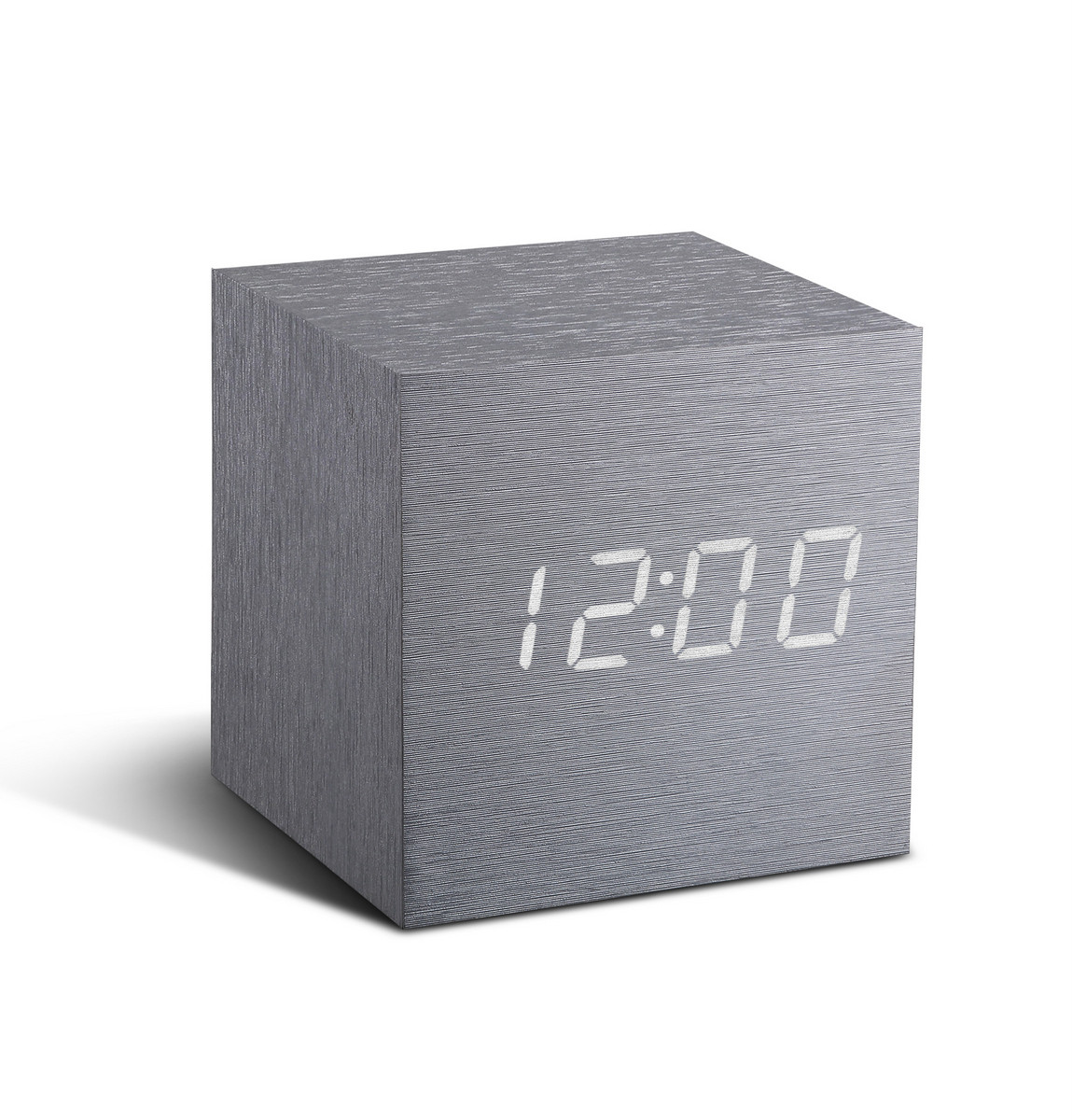 Годинник-будильник на акумуляторі Cube Gingko (Англія), алюміній