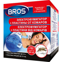 Фумигатор Bros + 10 пластин против комаров (5904517061149/5904517026193)