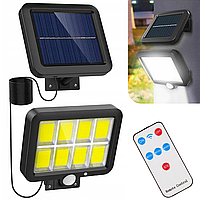 Вуличний ліхтар із сонячною батареєю, BL-T90-8COB + Пульт ДК / LED світильник з датчиком руху / Лампа для саду