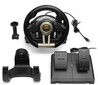 Игровой мультимедийный универсальный руль c педалями газа и тормоза PXN V3 PRO (PC/PS3/PS4/X-ONE/SWITCH) USB,