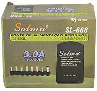 Универсальный блок питания Solma SL-668 12V 3A с переходниками (1322), GN1, Хорошее качество, ноутбуки,