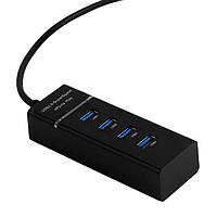 Концентратор USB HUB хаб 3.0 Dellta 303 на 4 порта черный (3844), Gp2, Хорошее качество, хабы, хаб,