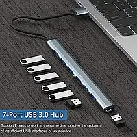 Разветлитель 2 в 1 USB HUB 3.0 TYPE-C | 7 PORTS | USB-хаб | Splitter 7 Port, Gp1, Хорошее качество, hub usb,