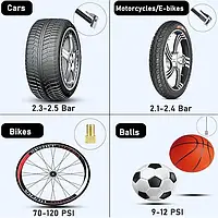 Аккумуляторный воздушный насос, SL2, автомобильный компрессор Air Pomp 12V 5000mAh до 10bar, Хорошее качество,