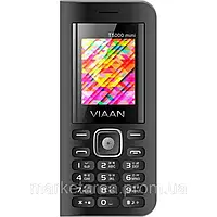Кнопковий телефон чорний з хорошим акумулятором великої ємності на 2 сім карти Viaan V11 Black