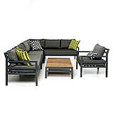 Меблі для тераси «Capri Style» ГРАФІТ Комплект для відпочинку від Mix-Line., фото 3