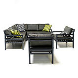 Меблі для тераси «Capri Style» ГРАФІТ Комплект для відпочинку від Mix-Line., фото 4