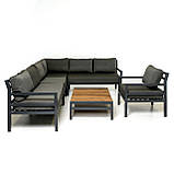 Меблі для тераси «Capri Style» ГРАФІТ Комплект для відпочинку від Mix-Line., фото 5