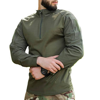 Тактична літня бойова сорочка Убакс Олива з довгим рукавом