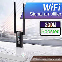 USB WiFi адаптер репитер 300Mbps 2.4GHz 2*3dBi 802.11b/g/n Adapter Repeater, GN2, Хорошее качество, Сетевое